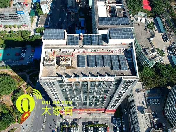 深圳民治七星商務(wù)廣場135KW屋頂太陽能光伏發(fā)電系統(tǒng)